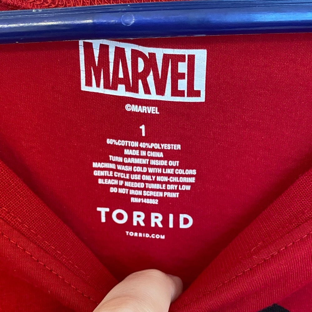 Torrid Marvel Iron Man Graphic Long Sleeve Tee Red Plus Size 1X Avengers Shirt - Picture 8 of 9
